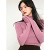 Kobiety Turtleneck Slim Jumper Koszula Miękkie Ciepłe Z Długim Rękawem Tight Sweter Eleganckie Damskie Pullowce Topy Casual Swetry FEMME 210608