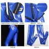 Damskie spodnie Capris Latex Amoniak Pantyhose Zipper Open Crotch Skinny Stage Performance Pantihose Panti Wąż Faux Leather Pvc Shiny Leggi