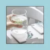 Andra Konst och konst, Hantverk Gåvor Hem GardenWholesale Stone Drink Coasters Reklamblad Runda absorberande keramik Coaster Drop Leverans