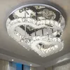 Ceiling Lights Romantic Love Heart Shaped Crystal Indoor Lighting for Living Room Atmospheric Modern Minimalist LED Light Bright F2521