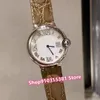 Famous Brand Rose Gold Roman Number Watch Women Stainless Steel Quartz Watch Purple Leather Mother of Pearl Shell Clock AAA+ 36mm