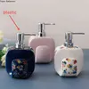 Bottiglia di sapone in ceramica Bottiglia di essenza Schiuma liquida Dispenser di sapone Dispenser per lavaggio a mano da cucina Bottiglia di shampoo Accessori per il bagno 211130