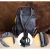 Genuine Leather Backpacks for Women Designer Shoulder Bag Large Teenage School Female Multi-Functional Travel