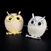 Gold Owl Brooch Pins Gold Bird Pearl Brooches Business Suit Dress Tops Corsage for Women Men Fashion Jewelry Will and Sandy