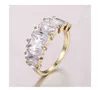 Inlaid Zirconium Exaggerated Ring Female Personality Wild Simple Ring Wind Finger Ring