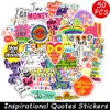 50 PCS Inspirational Quotes Stickers Cute Anime Games DIY Laptop Notebook Stationery Study Room Waterproof Motivational Phrases Decals