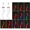 Solar Wind Chime Garden Light Hanging LED Courtyard Dekoration Ljuskronor - Svart