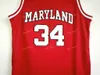 Mens 1985 Maryland Terps 34 Len Bias College Basketball Jerseys Vintage Len Bias Northwestern Wildcats High School Costurado Camisas3541574