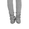 XXL Womens Cargo Calças de Carga Inverno Engrossar Quente Lateral Bolsos Pérola Empilhados Sweatpants Feminino Casual Sporty Y2K 90 Calças 210517