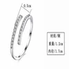 Fashion Cross Diamond Band Banding Personnalité Conception Simplicité Fraîcheur Coeur fille Zircon Ouverture bijoux réglable