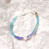 Lii Ji Genuine Natural Apatite Tanzanite Moonstone 14K Gold Filled Bracelet Women Fashion Jewelry