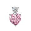 Pendant Heart-shaped Yellow Diamond Pink Diamond Necklace Pendant Accessories