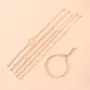 Link łańcucha mody okrągła wielowarstwowa bransoletka wielokrotnie geometryczna kreatywna design grube akcesoria dla kobiet Fawn22