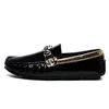 2022 Hoge Kwaliteit Mannen Trouwschoenen Rijden Schoenen Metalen Knop Lakleer Glossy Casual Prom Quinceanera Loafers Platte Schoeisel