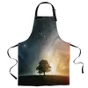 Tabliers Milkish Way Stryry Tree Silhouette Imprimé Cuisine Cuisine Cuisinière Cuisinière Sans manches pour Femmes Homme Enfants Accueil Délanta Cocina