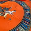 Пододеяние оранжевые дизайнерские постельные принадлежности крышка бархата королева king-size одеяла устанавливает лошадь печать роскошные подушки
