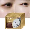 Crystal Collagen Masque Maquillage Gold Powder Eye Patchs pour les yeux Soins hydratants Masques de gel doré Stick Supprimer le cercle sombre