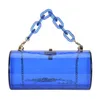 Children handbag women handbags cylinder box small bags female summer acrylic transparent chain slung jelly bag