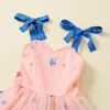 Robes de fille Emmababy 2022 enfants fille \ u2021 s robe de princesse en tulle sans manches laçage bandoulière étoile pour spectacle de scène de fête