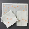 Set of 12 Handkerchiefs white Hemstitched linen Table Napkins/ Placemats/Towels Embroidered Neptune/Conch/shell/3 Specifications