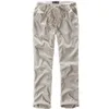1999 Primavera Estate Uomo Moda Marca Pantaloni larghi in lino di cotone stile cinese Pantaloni maschili casual semplici sottili bianchi dritti 210715