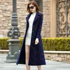 Femmes Laine Mélanges Qualité Supérieure Femmes Manteau 2022 Automne Hiver Plus La Taille S-3XL X-Long À Lacets Géométrique Mince Femme HF553 Bery22