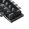 コンピュータケーブルコネクタ1~10個のPC冷却ファンハブスプリッタケーブルPWM SATA 4ピン電源速度コントローラアダプタ高品質
