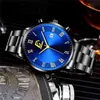 Moda Mens Relógios De Aço Inoxidável Luxo Calendário Minimalista Quartz Pulso Homens Negócios Relogio Masculino