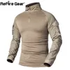 ReFire Gear Uomo Camicia tattica militare SWA Soldati Combattimento militare -Camicia a maniche lunghe Camicie mimetiche Paintball 5XL 220118