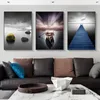 Boat Bridge Lake Poster Landscape Pictures Canvas Painting Wall Art For Living Room Decoration Posters And Prints