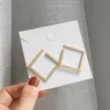 Hoop & Huggie Trendy Oversize Geometric Big Earrings For Women Basketball Brincos Exaggerated Large Square Punk Jewelry