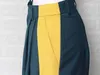 Hit kleur patchwork broek voor vrouwen hoge taille casual losse brede been broek vrouwelijke mode kleding lente 210521