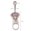 Zipper belly button ring nail body jewelry piercing fashion Navel & Bell Buttons Rings C3