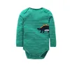 Long Sleeve Jumpsuits Newborn cartoon stripe Baby Pajamas Rompers Bodysuits Set Boys Girls Clothes Underwear 20220224 Q2