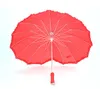 Guarda-chuva de forma de coração vermelho guarda-chuva romântico guarda-chuvas de cabo longo para casamento foto adereços-guarda-chuva presente do dia dos namorados sn3122