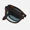 للطي رجل نظارات خمر الأزياء نظارات الشمس المرأة تصميم النظارات uv400 حماية نظارات الدراجات العصرية الزجاج للسيدات مع حقيبة جلدية