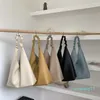 Evening Bags S.IKRR Large Shoulder Bag Designer Pleated Handbags For Women Fashion Trending 2021 Brand Shopper Korean Composite Tote
