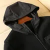 Men's Jackets high-quality menswear designer luxury jacket fashion stitching pocket zipper black casual hooded mens knitted coat YDQG