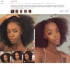 Lace Frontal Wig Natural Black Color Kinky Curly Short Bob Simulaiton Human Hair Wigs For Women Synthetic