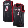 75th 2022 City Earned Edition Custom Damian 0 Lillard CJ 3 McCollum Norman 24 Powell Jusuf 27 Nurkic Anfernee 1 Simons Basketball Jersey Men Women