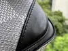 highquality shoulder men039s messenger bag coin purse threeinone combination black and white plaid single zipper size 28CM l2507361