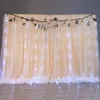 Gardin draperier elfenben tulle chiffong bakgrund för brud bröllop ceremoni gardiner po booth bakgrund född baby shower fest dekoration