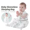 Dekens Swaddling Katoen Slaapzak Geboren Baby Ademend Pyjama Anti-Kick Quilt Mousteless Vest Dunne sectie 0-3 jaar oud