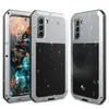 Legering aluminium metall militära fall tungt dubbel lager skruvstötfångare stötsäker tuff rustning för Samsung S7 Edge S8 S9 S10 Plus S10E S20 S21 S22 Ultra Note 8 9 10 20