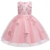 Robes de filles de fleurs pour la fête de mariage bébé filles sans manches Big Bow princesse robe enfants fête robes nouvel an vêtements Q0716