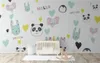 Fonds d'écran Bacal Custom personnalisé 3D Mural Fond d'écran Nordic Beautiful Animal Enfants Chambre Fond Mur Mur Decoration Décor