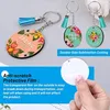 Haken rails sublimatie sleutelhanger blanco's, warmteoverdracht dubbele kant sleutelhangers voor diy craft ornament maken