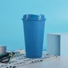 タンブラー16ozヒートカラー変更カップ5色セットのストレート飲料フラスコプラスチックシッピーカップ携帯用水のボトルSea GWF11430