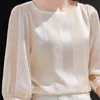 Thin Chiffon Shirt Loose Female Spring Stripe Blouse Seven-point Lantern Sleeve Western Style Small Shirt French Tops 13992 210527