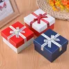 Bow Watch Boxes Engagement Bracelet Display Gift Box Navy blue Jewelery Organizer Watches Accessories